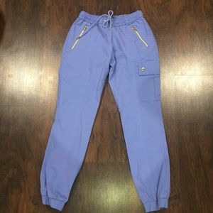 Jaanuu Size X-Small Ceil Blue Scrub Joggers